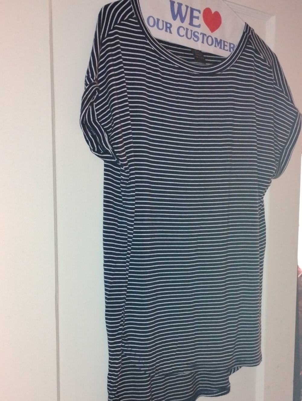 Striped Navy and White Tee Dress